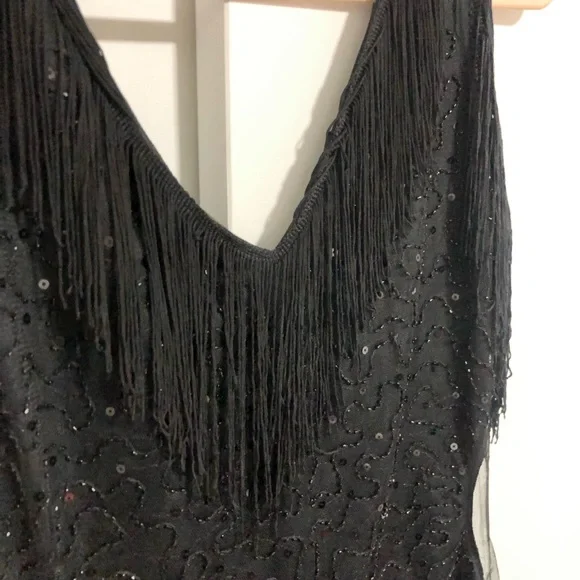 Black Flapper 1920’s Sequin Dress Costume New With Tags - Picture 7 of 13